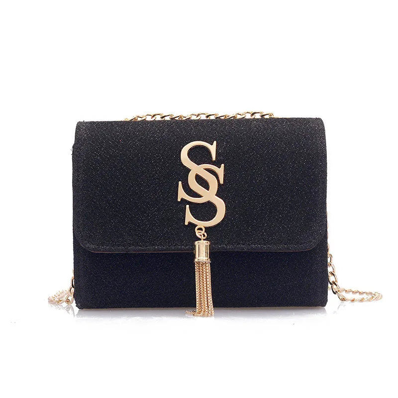 Small Tassel Chain Messenger Crossbody Shoulder Bag