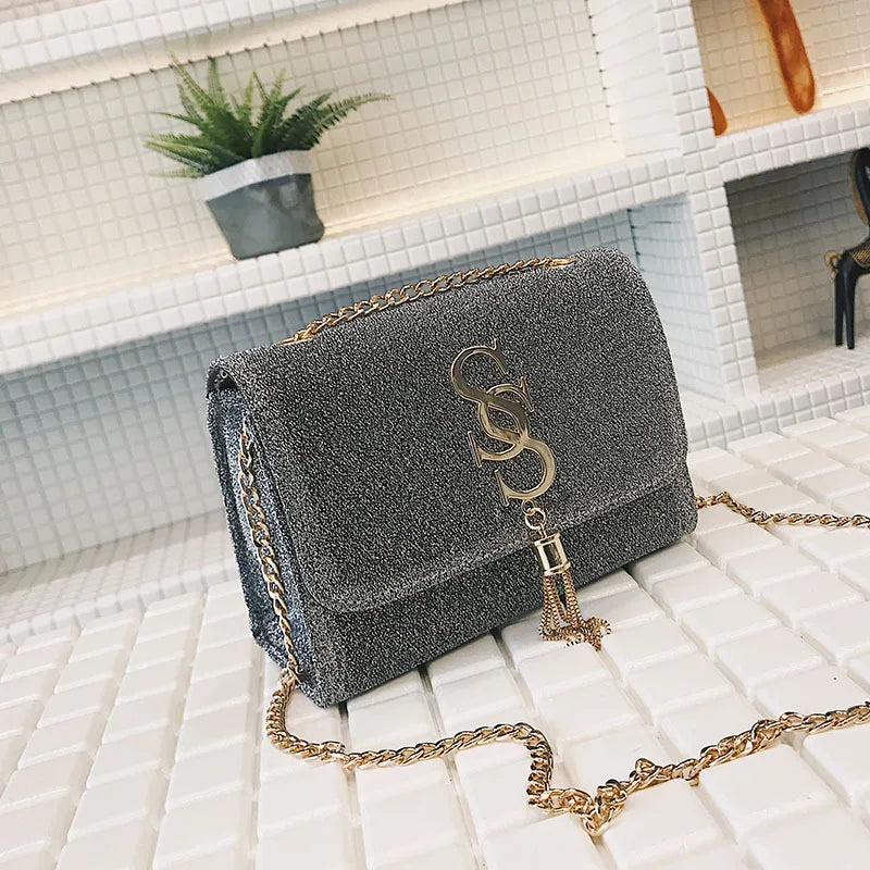 Small Tassel Chain Messenger Crossbody Shoulder Bag