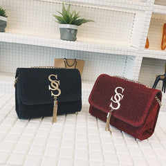 Small Tassel Chain Messenger Crossbody Shoulder Bag