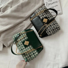 Women Small Handbag Shoulder Tote Satchel Retro Chain Messenger Cross Body Bags