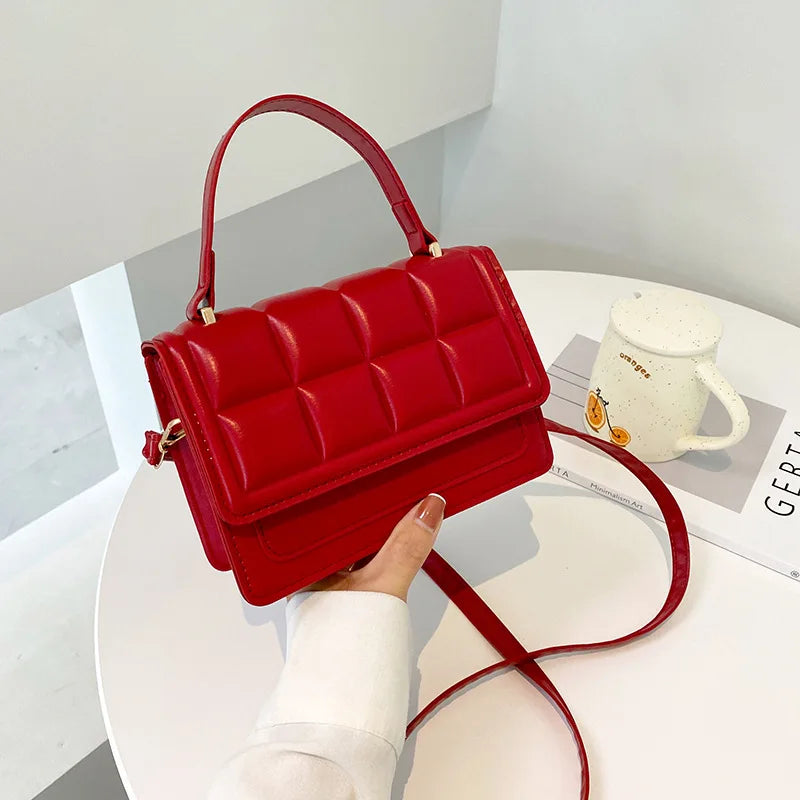Small Leather Shoulder Bag Messenger Crossbody Handbag Purse