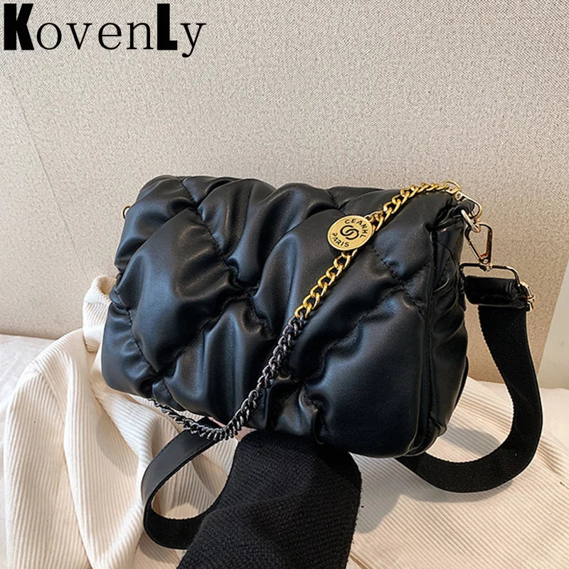 Soft Cotton Pillow Shape Shopper Shoulder Bag for Women