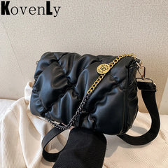 Soft Cotton Pillow Shape Shopper Shoulder Bag for Women