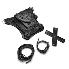 Steampunk Chain Shoulder Bag Messenger Travel Waist Belt Fanny Pack Leg Bum Bag