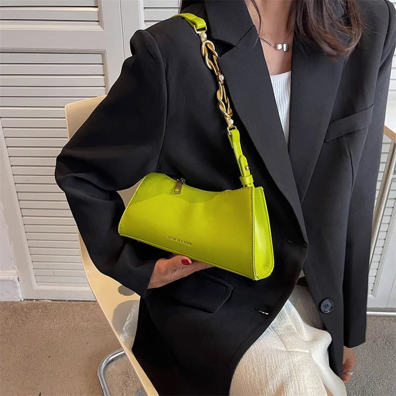 Summer Underarm Shoulder Bag for Women Handbag and Purse Leather