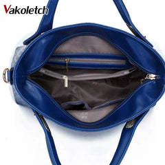 Women Top-Handle Messenger Bag Set PU Leather Shoulder Bag KL123