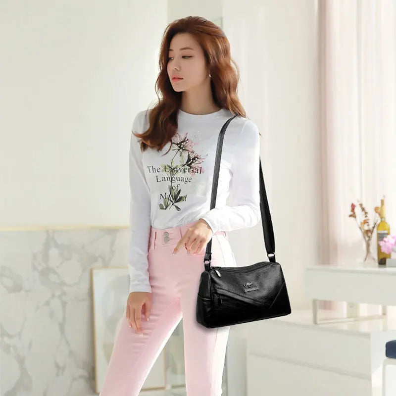 Vintage Female Handbag Designers Bags for Middle-aged Shoulder Bags