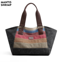Vintage Canvas Shoulder Bag Large Capacity Crossbody Bag