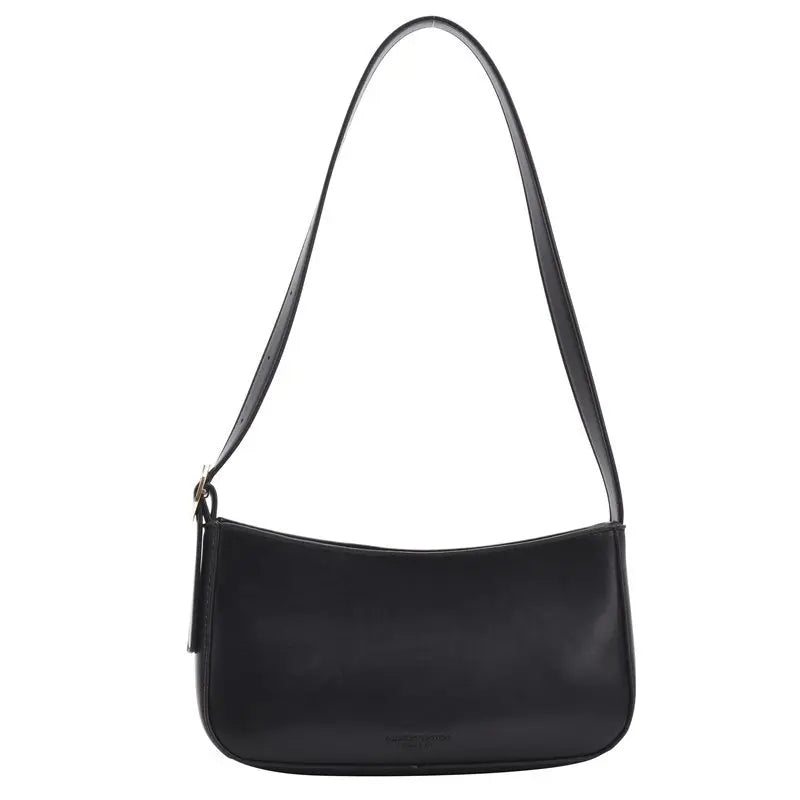 Vintage Leather Armpit Shoulder Pouch Solid Clutch Purse Handbag