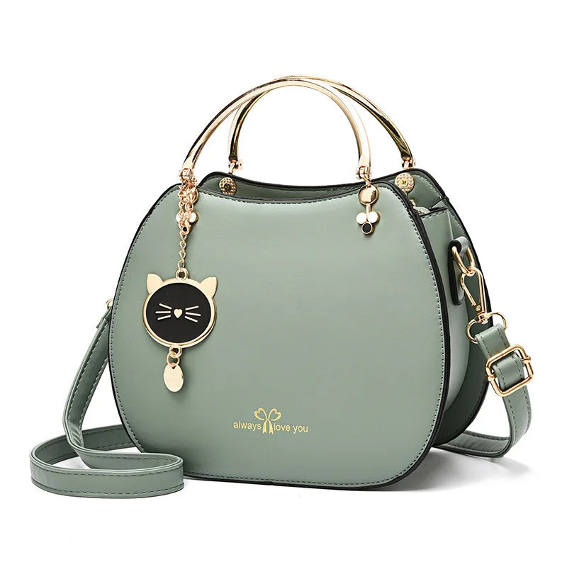 Western Style Cat Messenger Bag Girly Style Shell Bag Ladies Shoulder Handbag