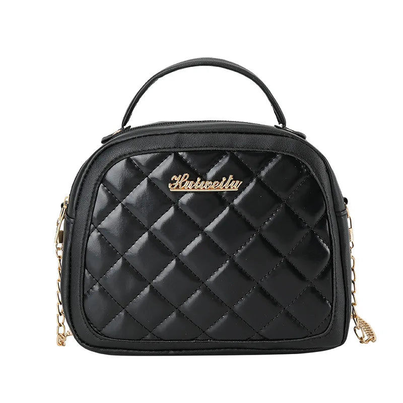 Embroidered Chain Crossbody Small Square Bag Casual Phone Messenger Shoulder Bag