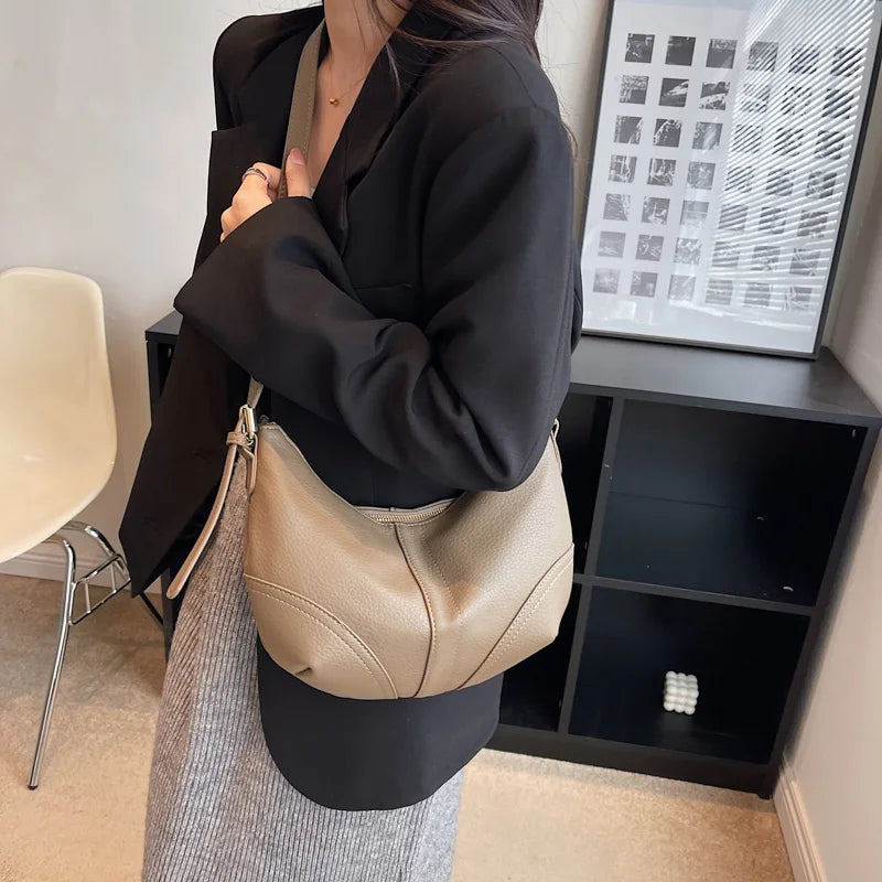 Women Shoulder Bag High PU Leather Classic Messenger Daily Bag