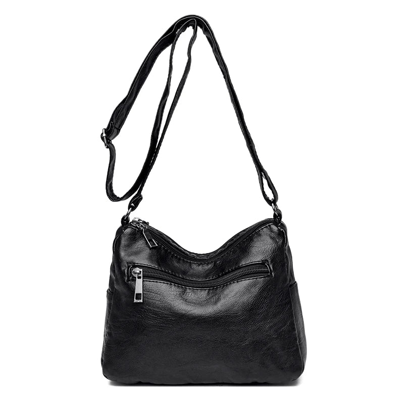 Vintage Messenger Shoulder Bag PU Leather Crossbody