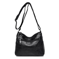 Vintage Messenger Shoulder Bag PU Leather Crossbody