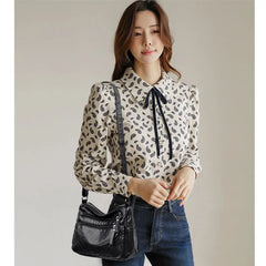 Vintage Messenger Shoulder Bag PU Leather Crossbody