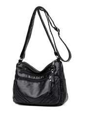 Vintage Messenger Shoulder Bag PU Leather Crossbody