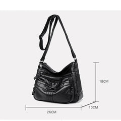 Vintage Shoulder Bags Soft PU Leather Hobos Lady Crossbody Handbag