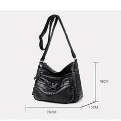 Vintage Shoulder Bags Soft PU Leather Hobos Crossbody Handbag