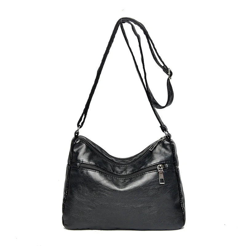 Vintage Shoulder Bags Soft PU Leather Hobos Crossbody Handbag