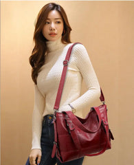 Shoulder Bags Lacquer PU Leather Handle Bags for Women