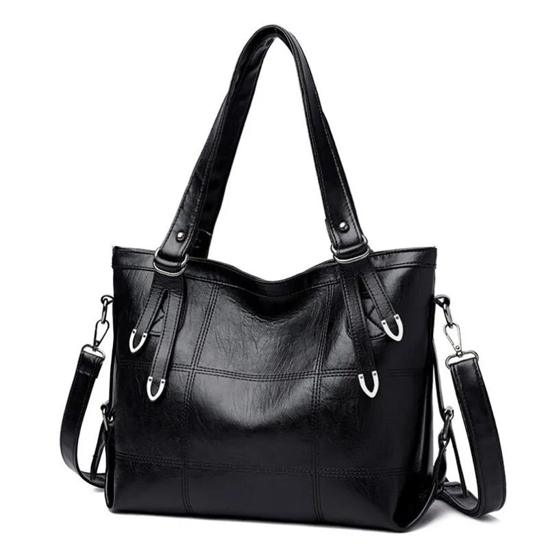 Shoulder Bags Lacquer PU Leather Handle Bags for Women