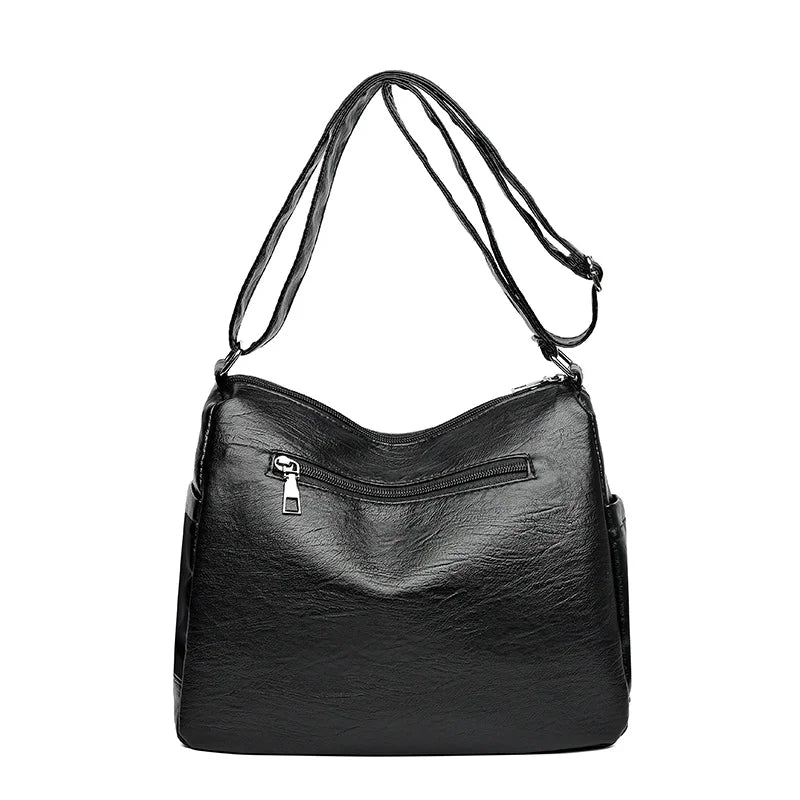 Retro PU Leather Shoulder Bag Diamond Lattice Hobos Vintage Tote Bag