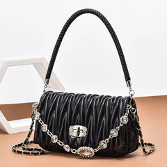 Rhinestone Chain Shoulder Messenger Bag