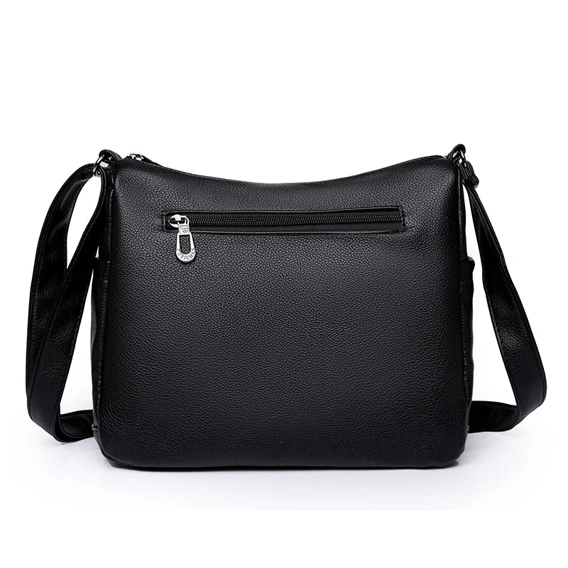 Middle-aged Women's Messenger Bag Large-capacity Soft PU Casual Bag