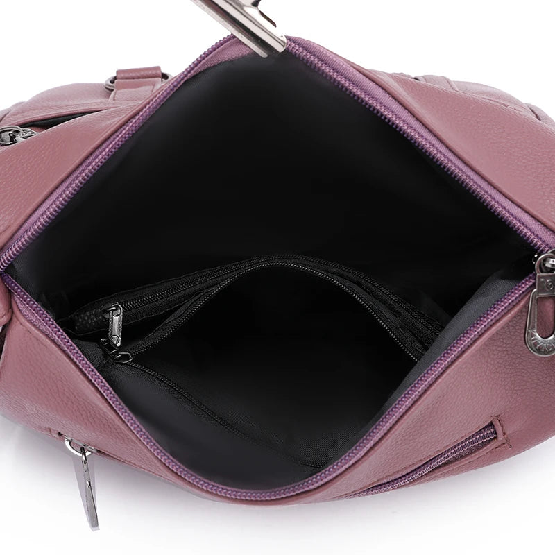 Women Bags Shoulder Bags Middle-aged Gift PU Leather Messenger