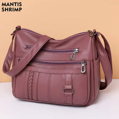 Women Bags Shoulder Bags Middle-aged Gift PU Leather Messenger