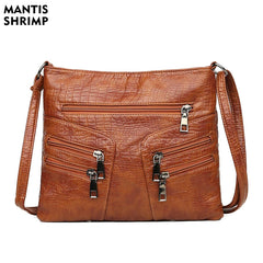Vintage Crossbody Bags Soft Pu Leather Shoulder Bag