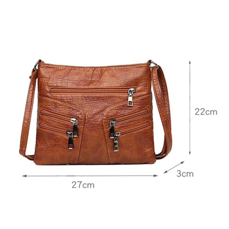 Vintage Crossbody Bags Soft Pu Leather Shoulder Bag