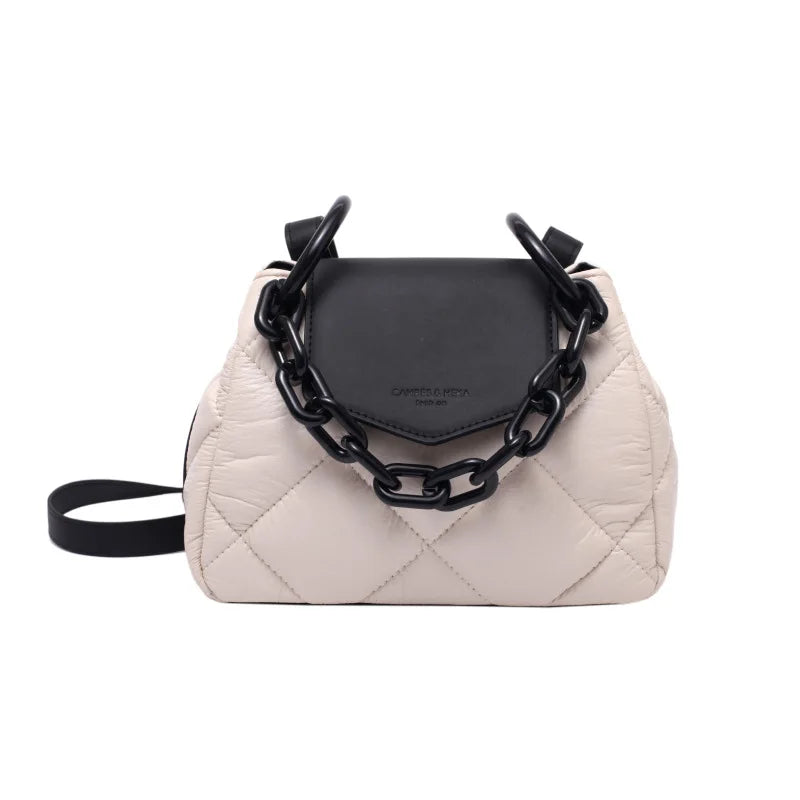 Diamond Lattice Bucket Handbags Tote Bags for Women