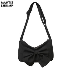 Nylon Lady Bow Shoulder Bags Crossbody Handbags All-match Girls Bags