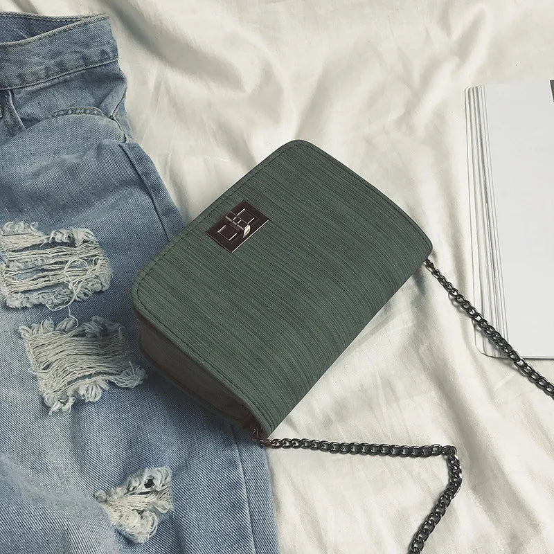 Women PU Leather Messenger Bag Chain Shoulder Wallet Clutch Camera Bag