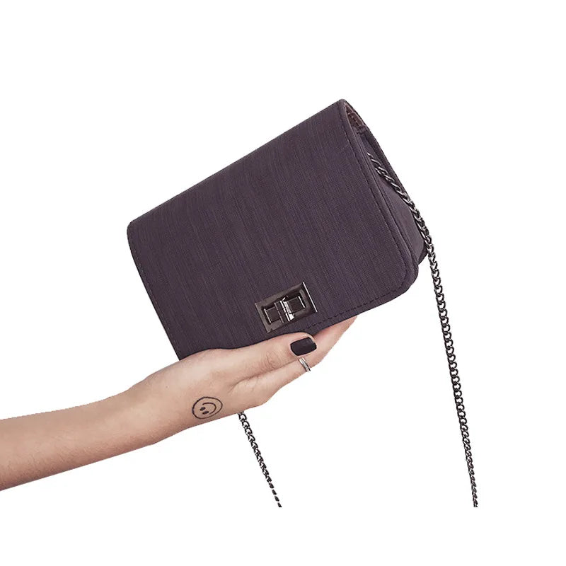 Women PU Leather Messenger Bag Chain Shoulder Wallet Clutch Camera Bag