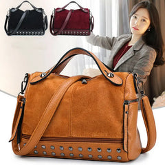 Women's PU Leather Shoulder Messenger Bag Tote Purse Handbag