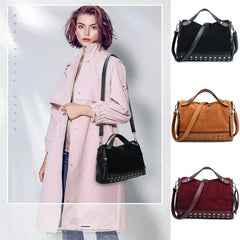 Women's PU Leather Shoulder Messenger Bag Tote Purse Handbag