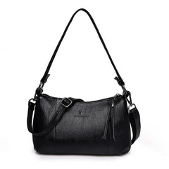 Women Pu Leather Handbags Large Messenger Bag Top-handle Totes