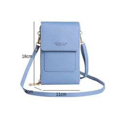 Women Soft Leather Cell Phone Purse Crossbody Handbag