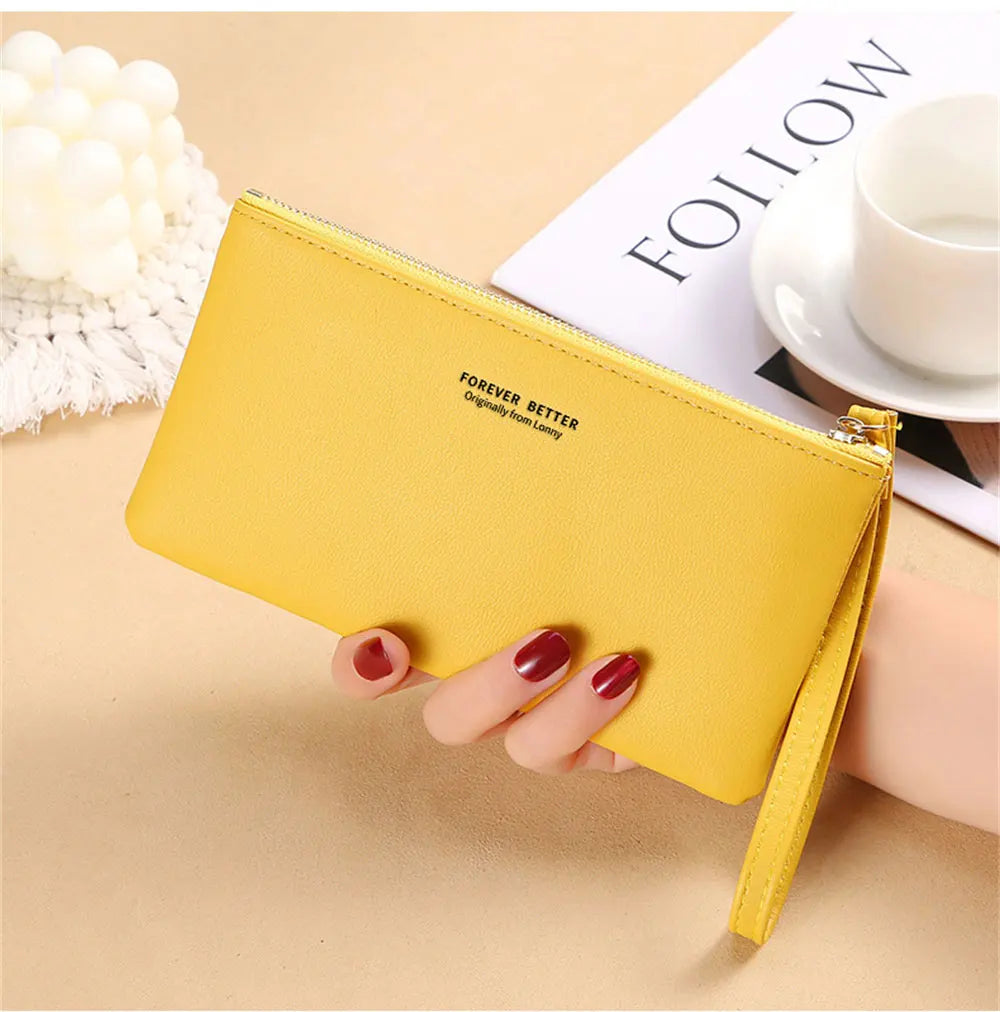 Women's Soft Leather Wallet Touch Screen Phone Purse Small Bag