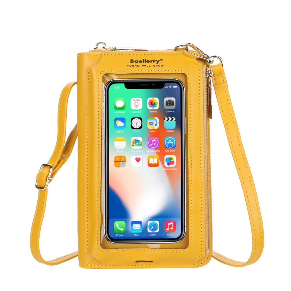 Soft Pu Leather Wallets Phone Purse Crossbody Bag Handbags for Female