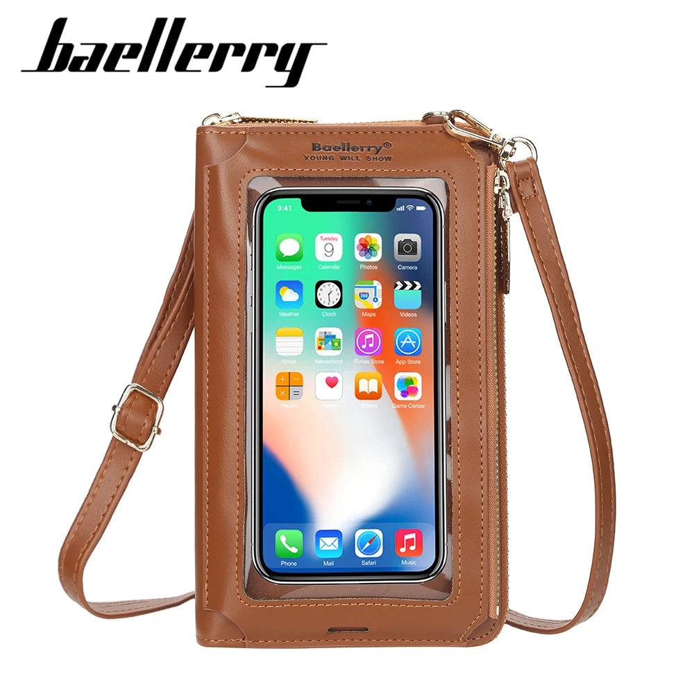 Soft Pu Leather Wallets Phone Purse Crossbody Bag Handbags for Female