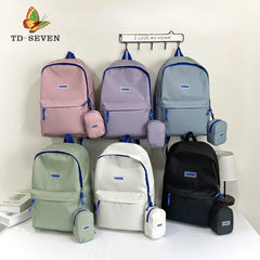 Women's Nylon Backpack Large Capacity Schoolbag