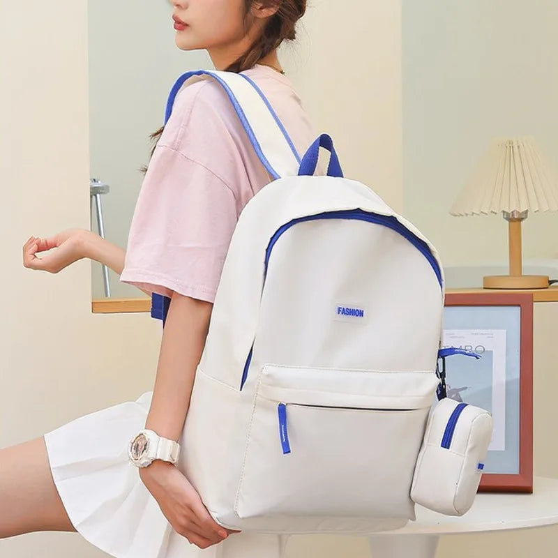 Women's Nylon Backpack Large Capacity Schoolbag