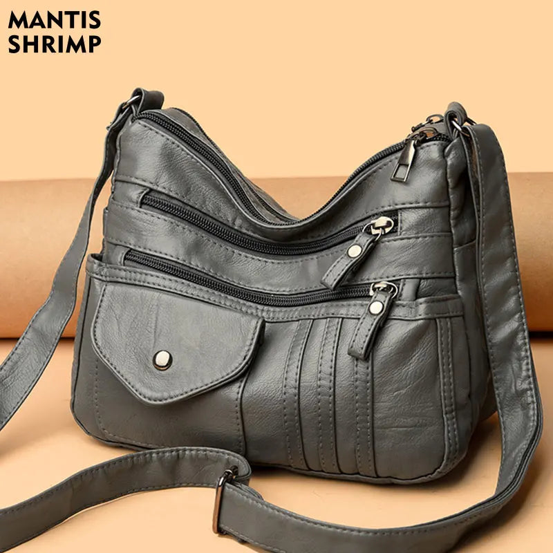 Vintage Trends Messenger Shoulder Bag Soft PU Leather Lady Hobos Bag