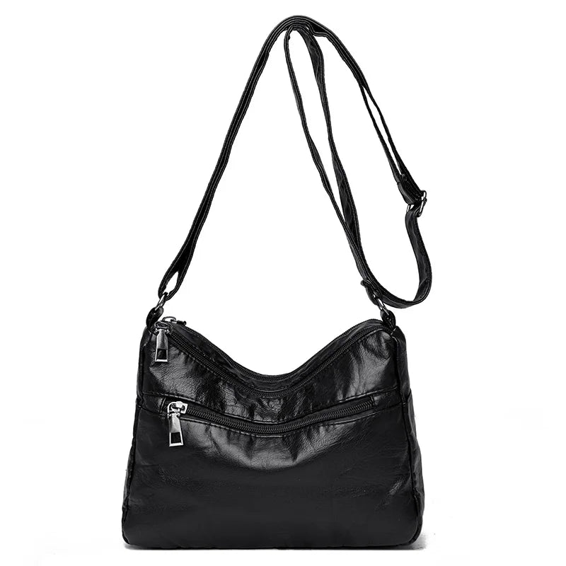 Vintage Trends Messenger Shoulder Bag Soft PU Leather Lady Hobos Bag