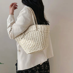 Women Beach Bag Large Capacity Woven Totes Straw Handbag