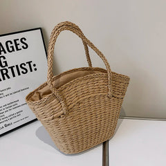 Women Beach Bag Large Capacity Woven Totes Straw Handbag