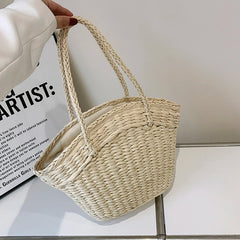 Women Beach Bag Large Capacity Woven Totes Straw Handbag